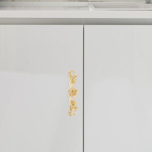 148X35X24Mm, Brass Double-Hole Cabinet Handle Metal Pulls for Dresser Drawers and Wardrobe Doors, Replacement Furniture
