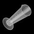 YXQ 100mL Plastic Graduated Measuring Cup Capacity Beaker Cone Shape Round Base Labs Kitchen Clear, 2Pcs by YXQ