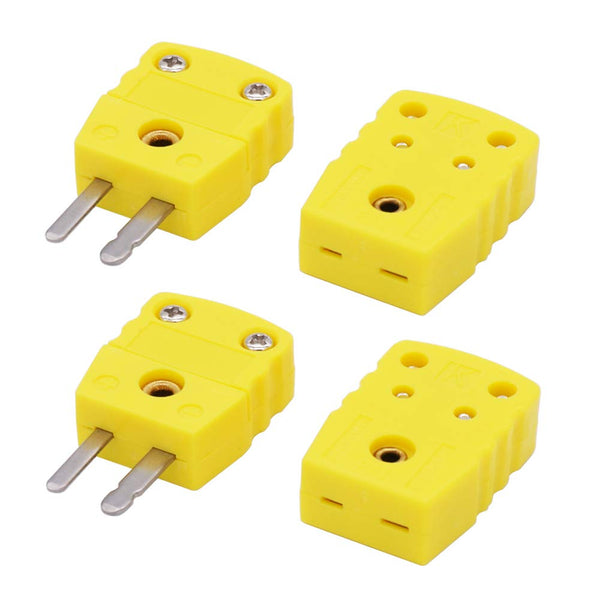 Twidec 2 Pair K Type Male Female Thermocouple Plug Adapter Cable Wire Connector