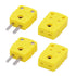 Twidec 2 Pair K Type Male Female Thermocouple Plug Adapter Cable Wire Connector