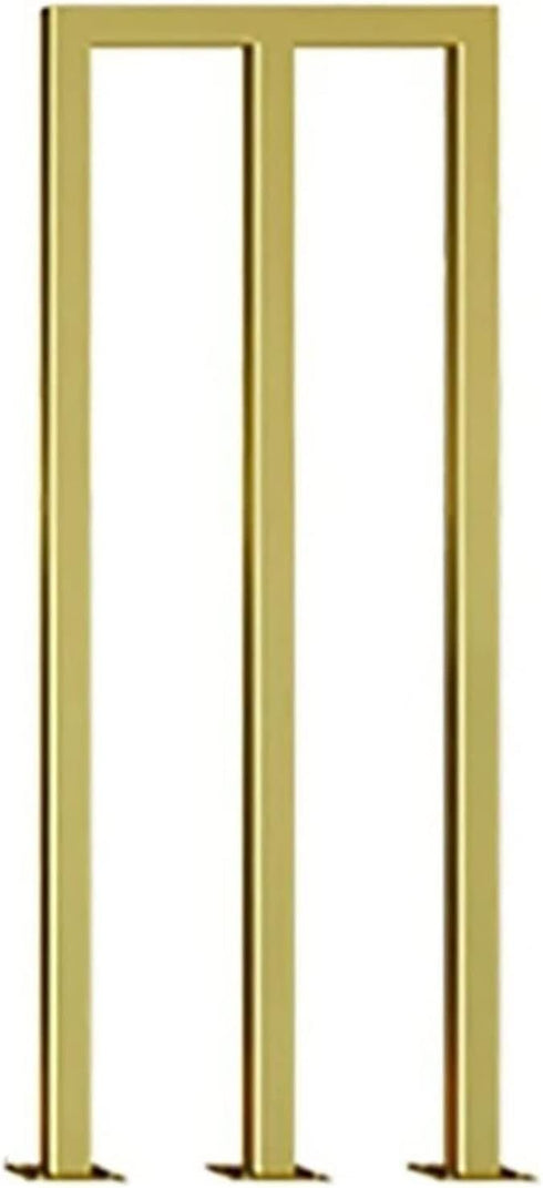 Generic 1.3ft-3.2ft Stair Handrail - U-Shaped Iron Stairway Guardrails, Gold Retro Non-Slip Hand Rails, for Elderly