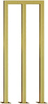 Generic 1.3ft-3.2ft Stair Handrail - U-Shaped Iron Stairway Guardrails, Gold Retro Non-Slip Hand Rails, for Elderly