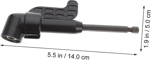 105 Bit Corner Universal Adapter Screwdriver, Electric Power Tools 105 Degree Angle Drill Attachment, Black