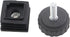 ZHYOHEN 4PCS 25x25Mm Black Square Insertable Furniture Levelers Floor Protectors Used for Fitness Equipment TV Stands