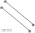 MroMax 2Pcs Cabin Hook and Eye Latch, 16" Stainless Steel Window Privacy Swivel Hooks with Mounting Screws