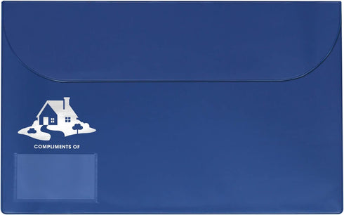 Legal Size Vinyl Document Folder with Clear Business Card Pocket, 5 Pack for Real Estate Agent Supplies