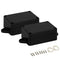 Junction Box Waterproof IP65 ABS Plastic Electric Project Enclosure Black with Fixed Ear (Pack of 2) 3.26"x 2.28"x 1.29"
