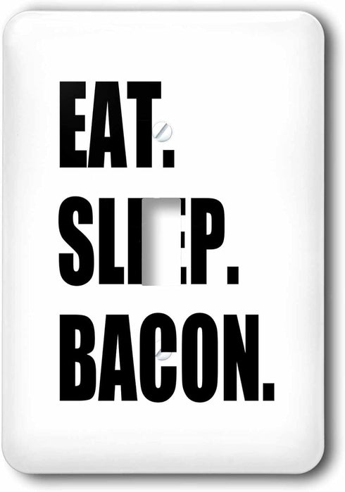 3dRose Eat Sleep Bacon - funny meat love text - fun humor