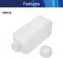 Aicosineg 10Pcs 8.45oz Square Plastic Reagent Bottles for Lab Chemical Storage