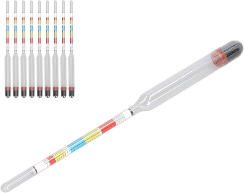 10Pcs 3 Wine Making Meter Home Brewing Beer Hydrometer Test Jar Scales Household SuppliesTemperature Resistantwith