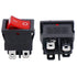 Twidec 6Pcs Rocker Switch AC 6A/125V 10A/250V DPST 4 Pins 2 Position ON/Off Red LED Light Illuminated Toggle Switch