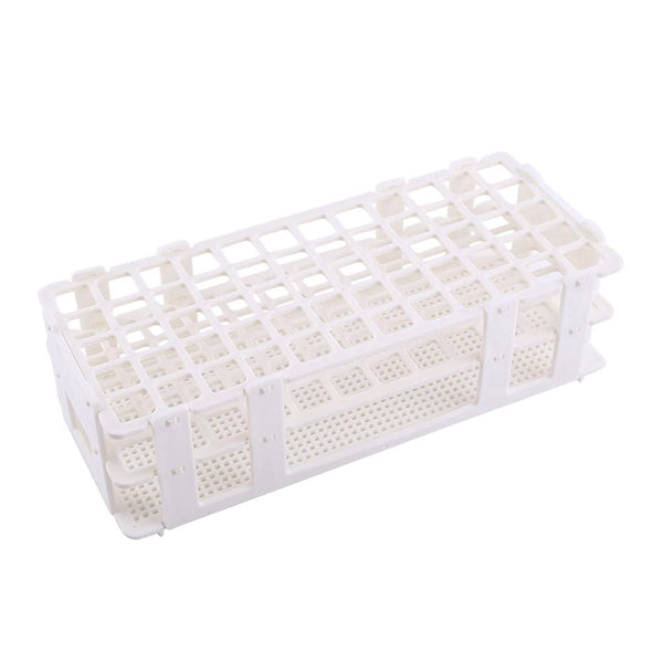 Plastic Test Tube Rack, 60 Holes, Three Layers Detachable Holder for 20mm Test Tubes, White