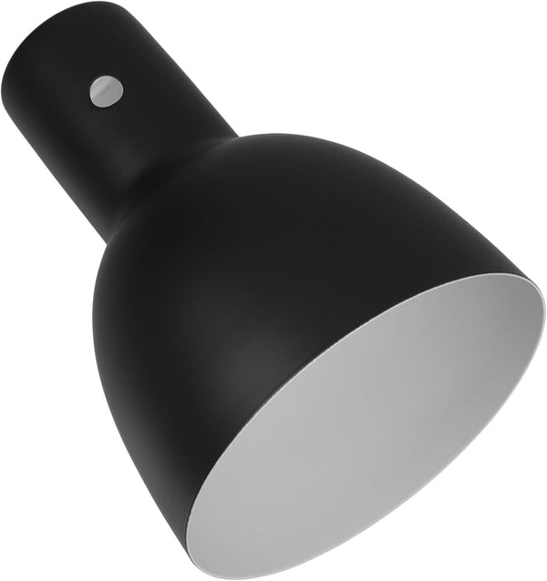 SILENRADAWN Bedside Lamp Shade E14 E27 Black Metal Lampshade with 10mm Hole Diameter