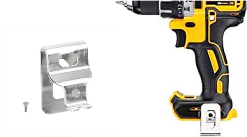 N268241 N086039 Stainless Steel Belt Clips for Dewalt 20V Power Tools, Includes Screws and Tool Hooks (4-pack)