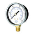 PIC Gauges 101D-208B Bottom Mount Dry Pressure Gauge - 2" Dial, 0/15 psi Range, Black Steel Case