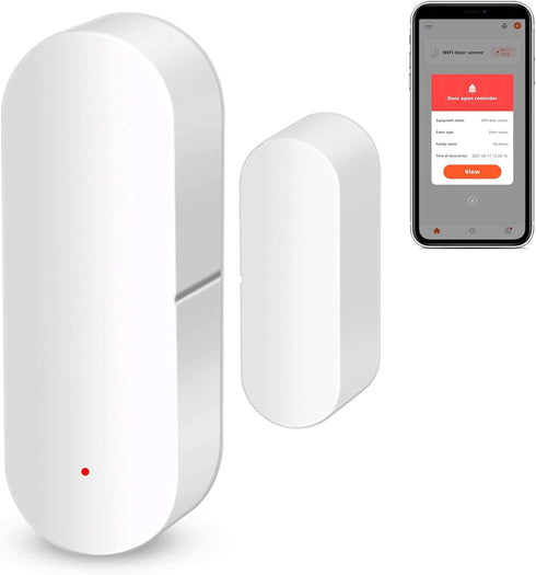 WiFi Door and Window Sensor, Wireless Contact Sensor with App Notification Alerts, Smart Home Automation, 1 Pack