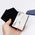 homEdge Business Card Holder, Slim Professional 2 Packs PU Leather + Stainless Steel Case - Black and Blue