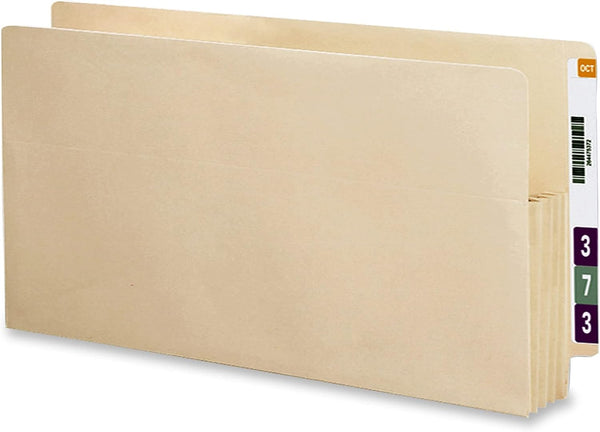 Smead Manila End Tab File Pocket, Letter Size, 3 1/2 Inch-Expansion, 25 Count