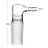 Glass 90 Degree Vacuum/Gas Adapter, Borosilicate Glass Bent Inlet Adapter with 24/40 Inner Joint for Laboratory