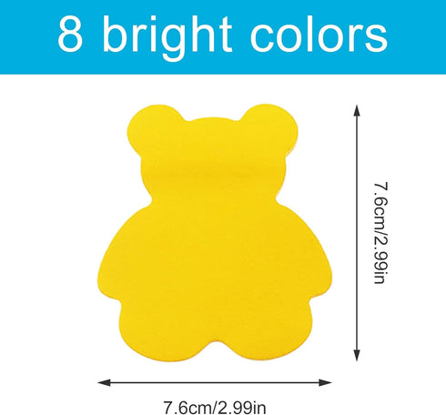 Sticky Notes, 560 Sheets 3 × 3 Inches Bear Shape Self Sticky Notes Pad, Bright Colors for Home Office