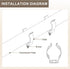 T8 Bulbs Pack 18 MECCANIXITY U Clips Holder Bracket Fluorescent Tube Light Fixture Steel Pipe Clamps for LED Ceiling