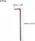 uxcell 5mm Ball End Hex Key Wrench, L Shaped Long Arm S2 Steel Repairing Tool, Metric 4 Pcs