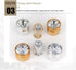 SANCHAKOU 10 8078 Decorative Knobs Pcs Single Hole Coffee Table Bedside Cabinet Drawer Handle Chrome + Crystal