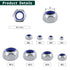 M10-1.5 Nylon Insert Hex Lock Nuts, 10 pcs, 304 Stainless Steel 18-8 Locknut, Bright Finish, DIN985
