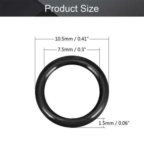 Othmro 10pcs Nitrile Rubber O-Rings 0.41inch OD 0.29inch ID Resist Oil and Heat Rubber Gasket Pressure Washer Assortment for Automotive Faucet Pressure Plumbing Sealing Repair,Air or Gas Connections