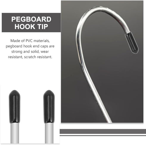 UKCOCO 300pcs Pegboard Hook Tip, Dishwasher Rack Repair Kit with PVC Cover Pointy Prong Hook Tips