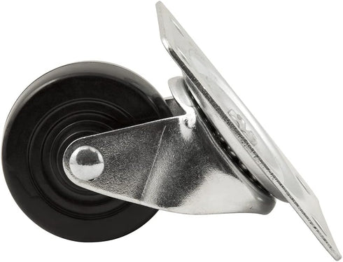 Titan 2 1/2" Heavy-Duty Solid Rubber Swivel Plate Caster Wheel, 175-lb. Capacity, Black