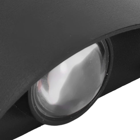 110265V, Hyuduo LED Wall Light Waterproof Decorative Aluminum Alloy Black Wall Sconce Lamp for Outdoor Exterior Wall