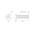M4-0.7 x 12mm Button Head Hex Socket Cap Screws, 304 Stainless Steel, Full Thread, Plain Finish, Metric Thread Hex