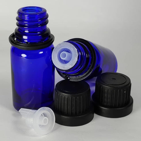 48Pack 1/3oz Essential Oil Dropper Glass Bottles with Orifice Reducer for Perfume and Aromatherapy