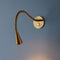 OUZVI Gold Wall Mount Reading Light LED Bedside Flexible Gooseneck Wall Sconce with