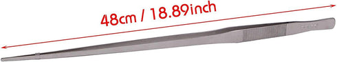 Extra Long Tweezers, 18.9 Inch, FEITA Stainless Steel Straight Tweezer Tongs for Aquarium Plants