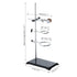 PATIKIL 20 Inch Lab Stand Set with Clamp, 1 Flask Clamp & 2 Retort Rings for Chemistry Laboratory, Black Support