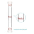 stonylab Glass Connecting Adapter, Borosilicate Glass 90mm for Two 14/20 Ground Outer Standard Taper Joints Lab Supply
