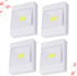 4pcs Closet, Mipcase Cob Battery Operated LED Cabinet Lights, Emergency White Wall-Mounted Under Cabinet Lighting