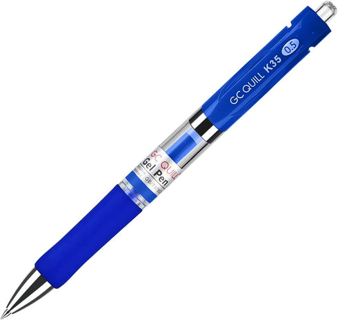 GC QUILL Gel Ink Pens, Premium Refillable & Retractable, 0.5mm Fine Point, 12 Black & 10 Blue Ink Pens