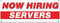 MIGHTY SKINS Now Hiring Servers| 18" X 48" Banner | Apply Inside Employment Help