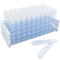 50Pcs Clear Plastic Test Tubes with Rack, 16 x 100mm Tubes with Caps for Scientific Experiments and Storage