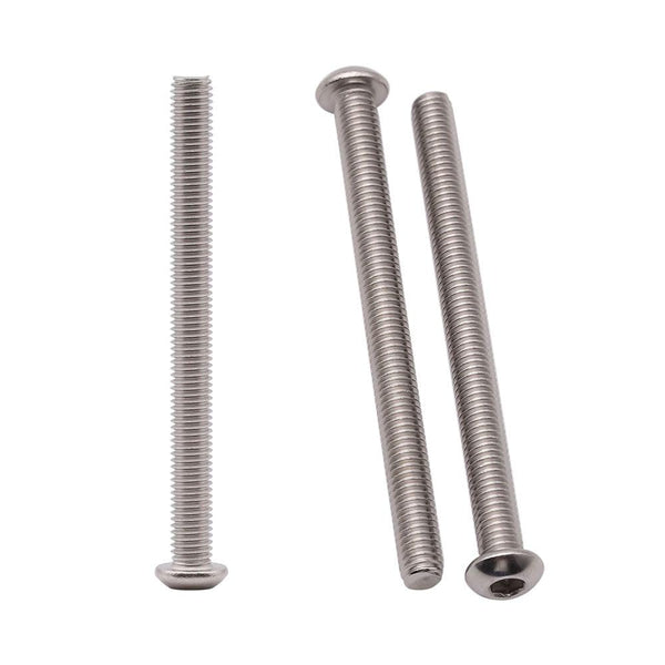1/4-20 x 1-3/4" Hex Socket Button Head Cap Screws (25 Pack) - 304 Stainless Steel, Bright Finish