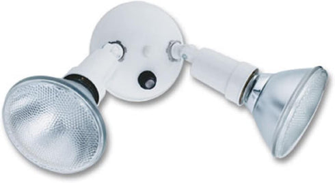Lithonia Lighting Adjustable Dusk Dawn Security Light, Twin Par Outdoor Flood Light