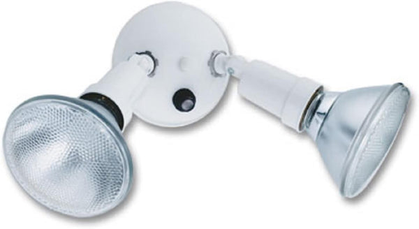 Lithonia Lighting Adjustable Dusk Dawn Security Light, Twin Par Outdoor Flood Light