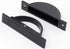 2 Pack Concealed Drawer Door Finger Pull Handle | Recessed Flush Insert with Resin Back Cap