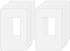 Screwless Decorator Wall Plates 1-Gang Switch Outlet Electrical Cover Plate Unbreakable Thermoplastic White (10 Pack)