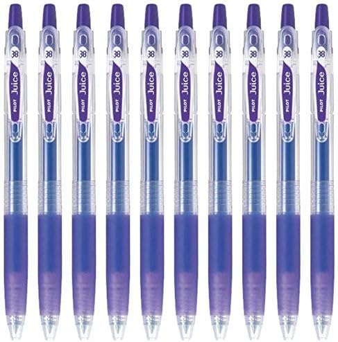Pilot Juice 0.38mm Gel Ink Ballpoint Pen, Violet Ink, Value Set by PILOT