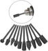 10pc Carbon Steel Rotary Burr Rasp Set, 1/8''(3mm) Shank Wood Carving File Rasp Drill Bits for DIY Woodworking,
