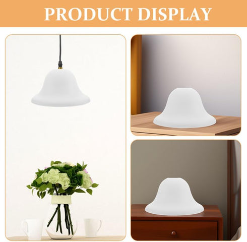 7.48X7.48X3.93In 2-Pack UKCOCO Round Mushroom Lamp Shade Replacement for Table and Floor Lamps Plastic Lampshade Cover